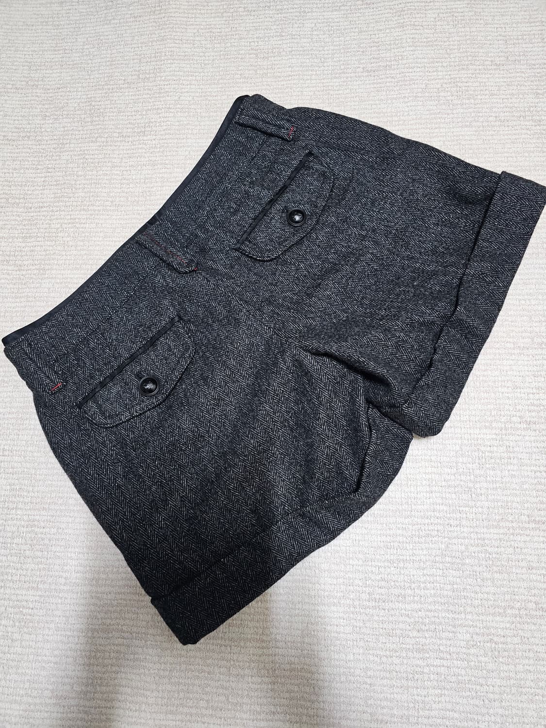 A6 모혼방 블랙진그레이 반바지. M. 28인치 상품이미지5