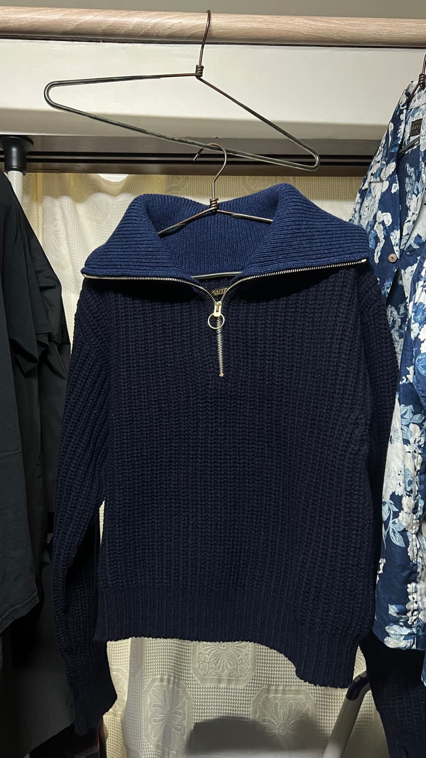 캐피탈 (KAPITAL) - 7G Wool Knit Half-Zip Sw 상품이미지1