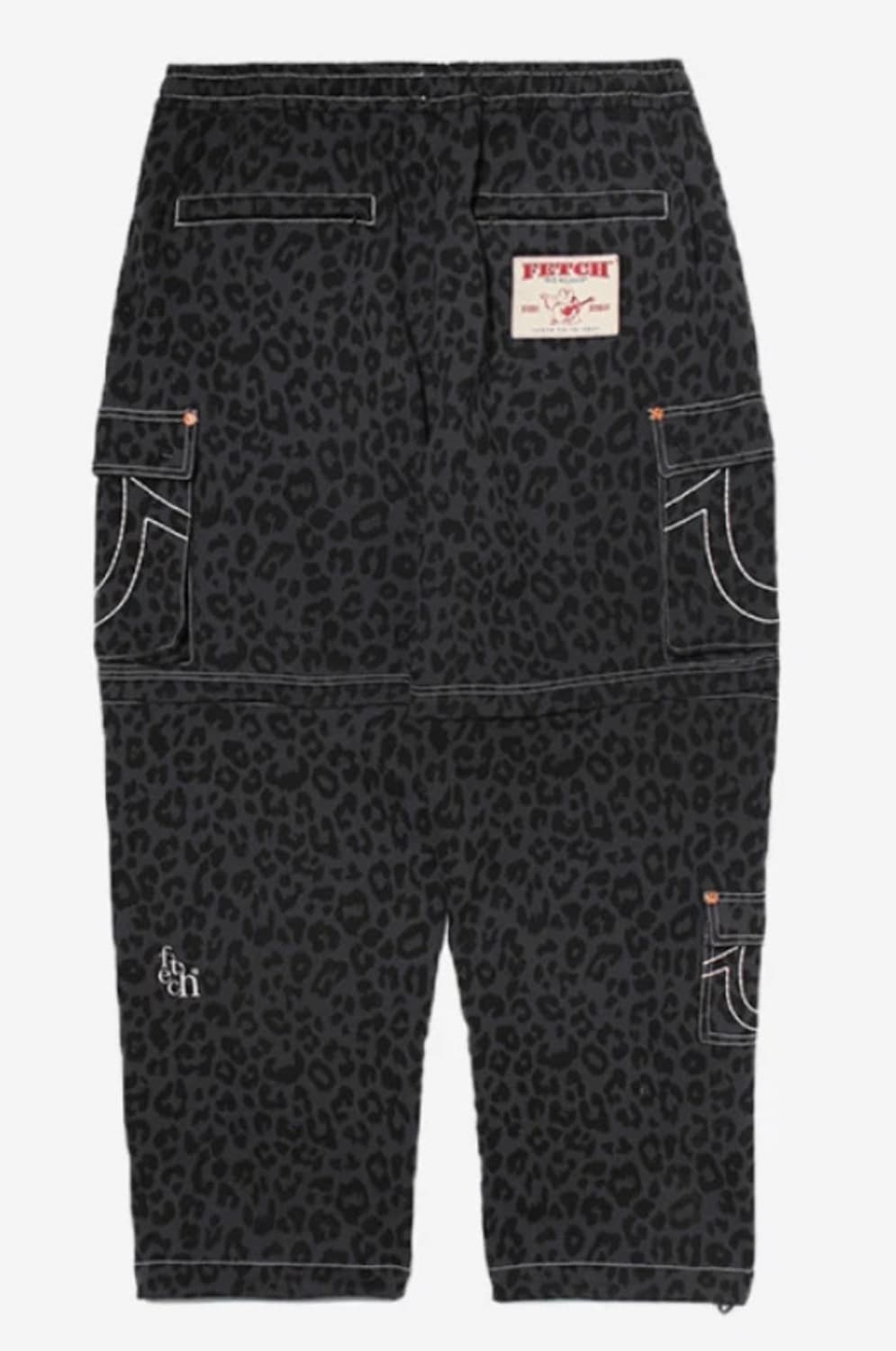 [M] 트루릴리젼 x 페치 스웻 세퍼레이트 카고 팬츠 레오파드 차콜 상품이미지3