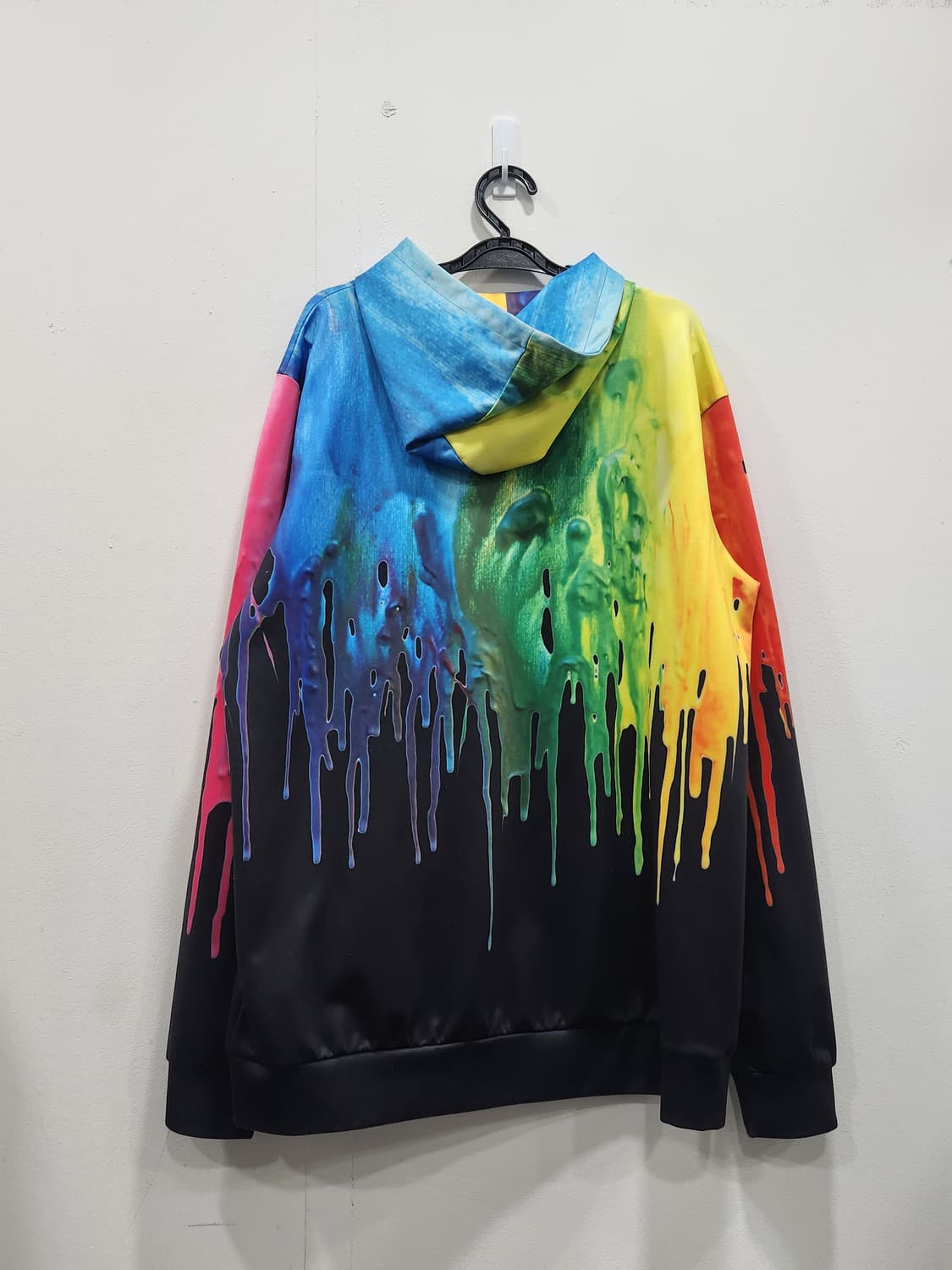 [105] 레인보우 드롭 페인팅 후드티 남성 100-105 상품이미지4