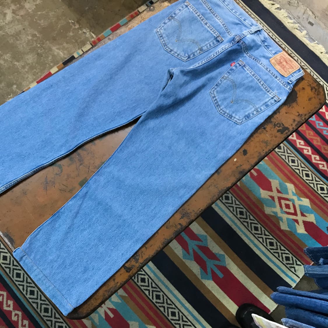 리바이스 505 연청 중청 데님 팬츠 청바지 허리 34 사이즈 상품이미지3