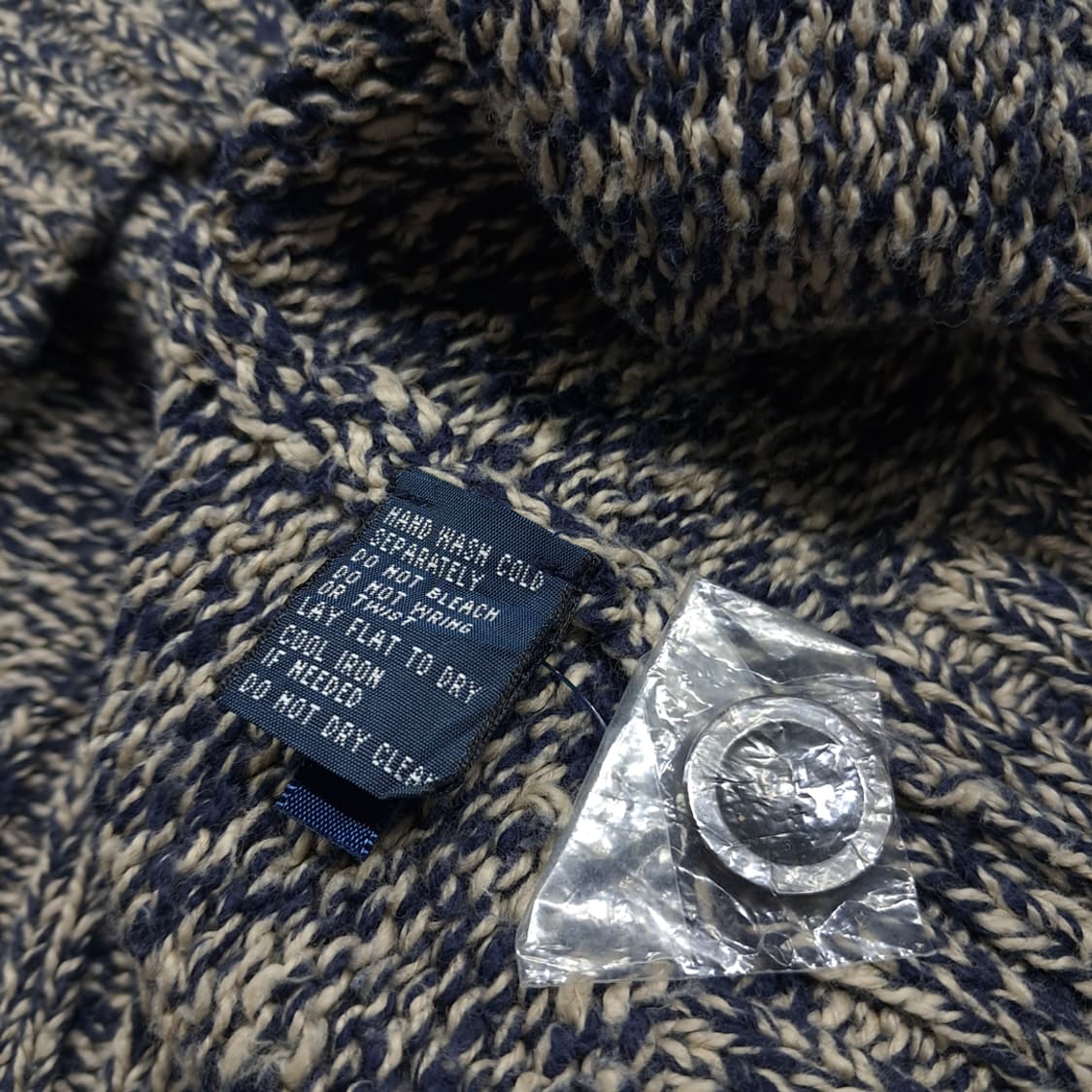 CN996 L 폴로 랄프로렌 네이비 멜란지 하프버튼 긴팔 니트 스웨터 상품이미지5