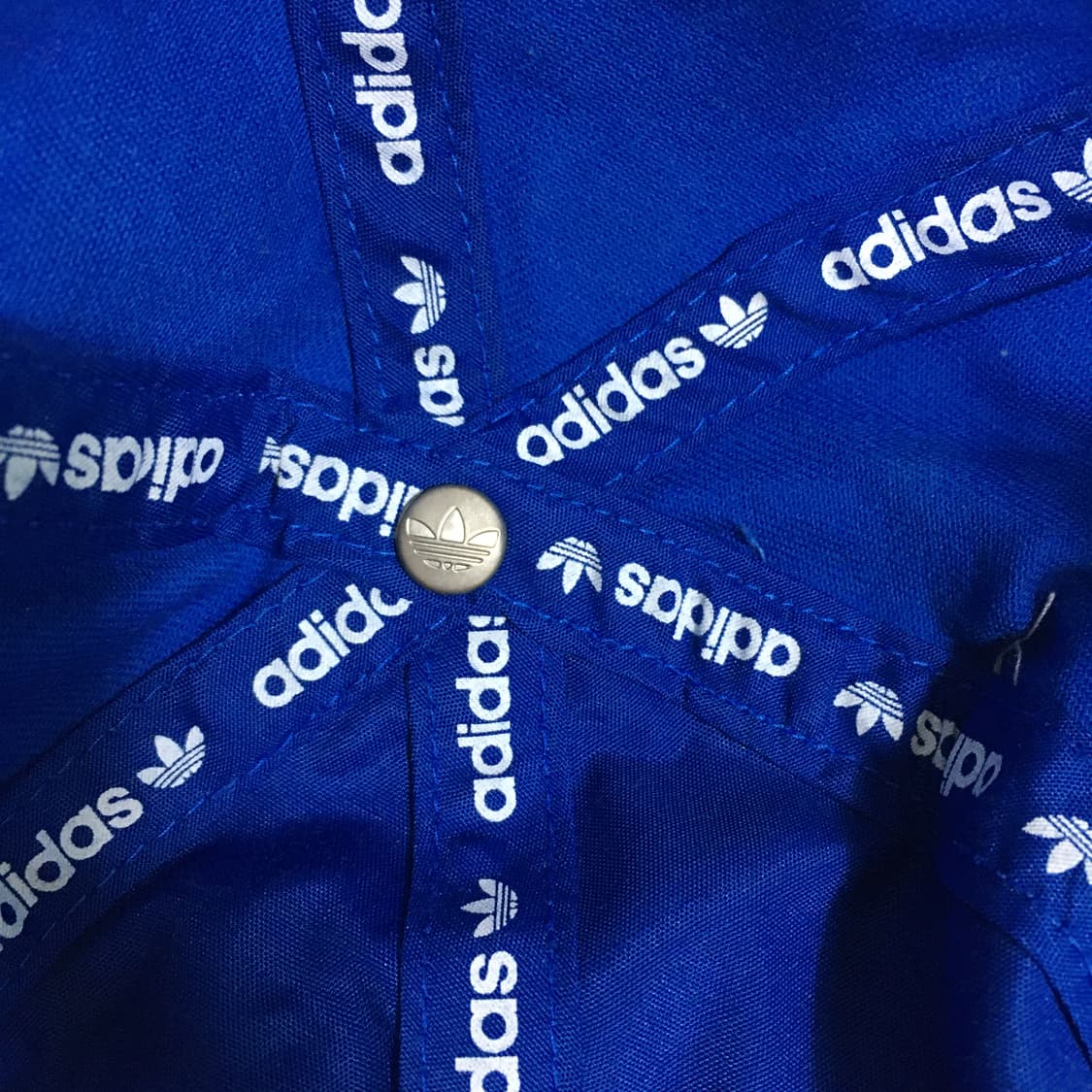 투티/A0 ADIDAS 빅로고 자수 볼캡 불꽃 로고 야구 모자 블루 상품이미지8