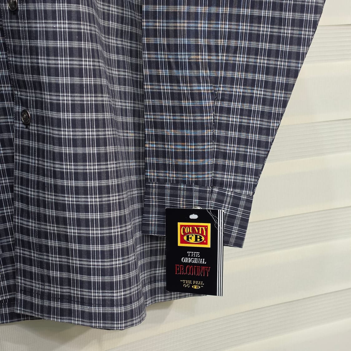 미사용품 COUNTY FB 오버핏 체크셔츠-XL 상품이미지5