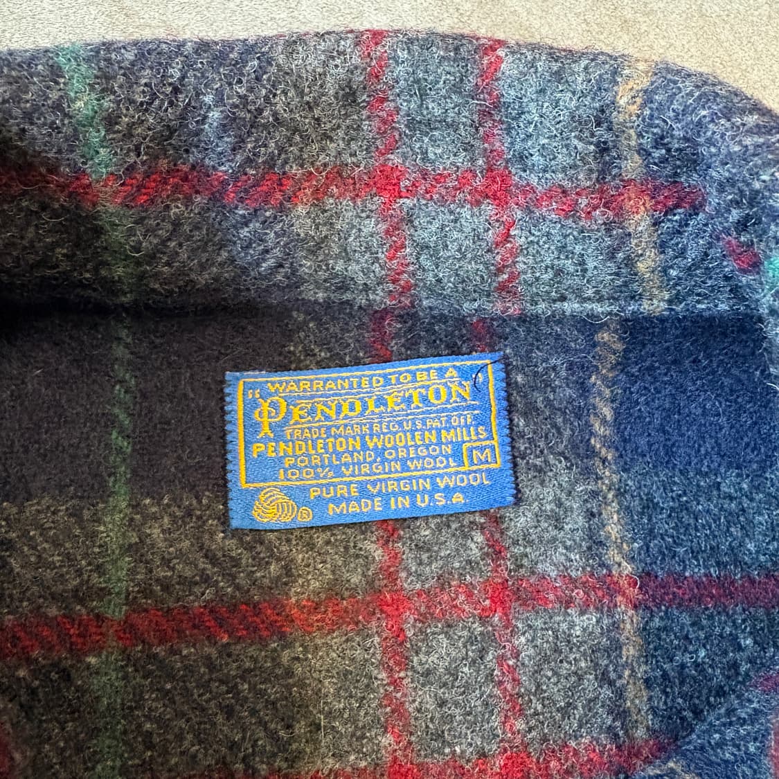 80년대 미국 생산 펜들턴 체크 울 체크 CPO 셔츠 자켓  상품이미지5