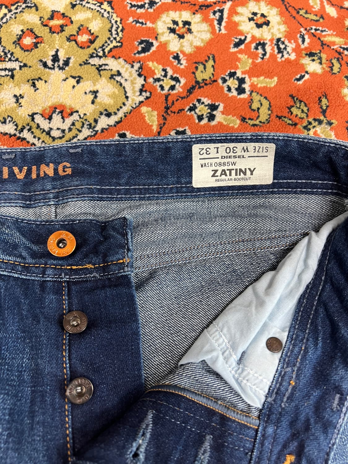 [30] DIESEL 디젤 자티니 블루 부츠컷 플레어 데님팬츠 상품이미지5