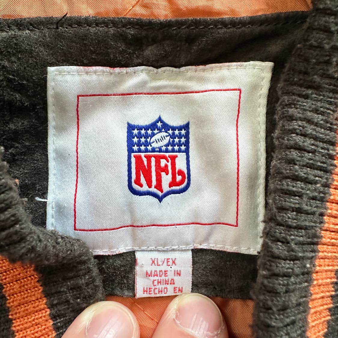 NFL 브라운스 G-III 리얼레더 바시티 자켓 XL 상품이미지5