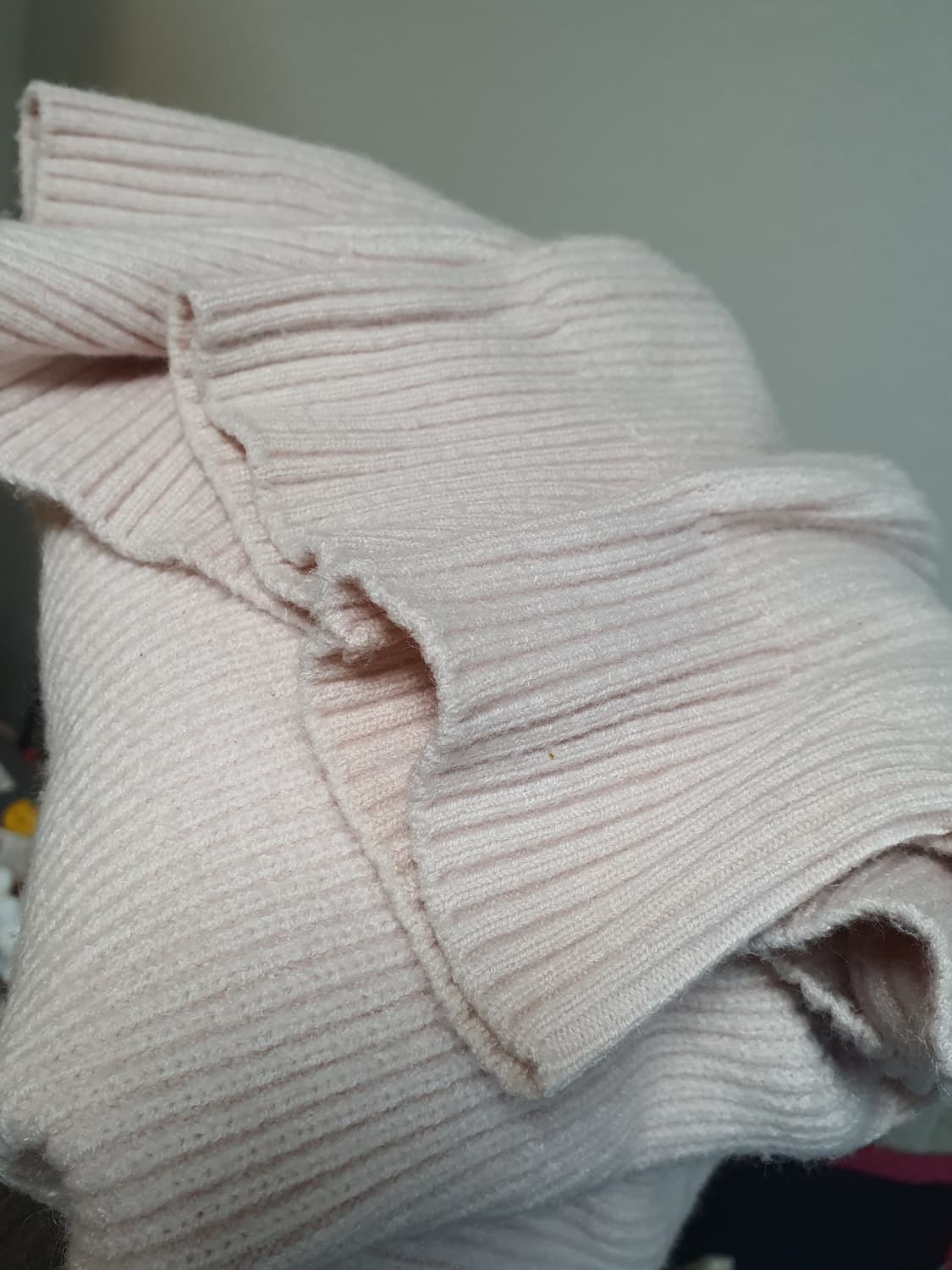 [빈티지] 핑크 브이넥 니트 스웨터 발레코어 니트 상품이미지4