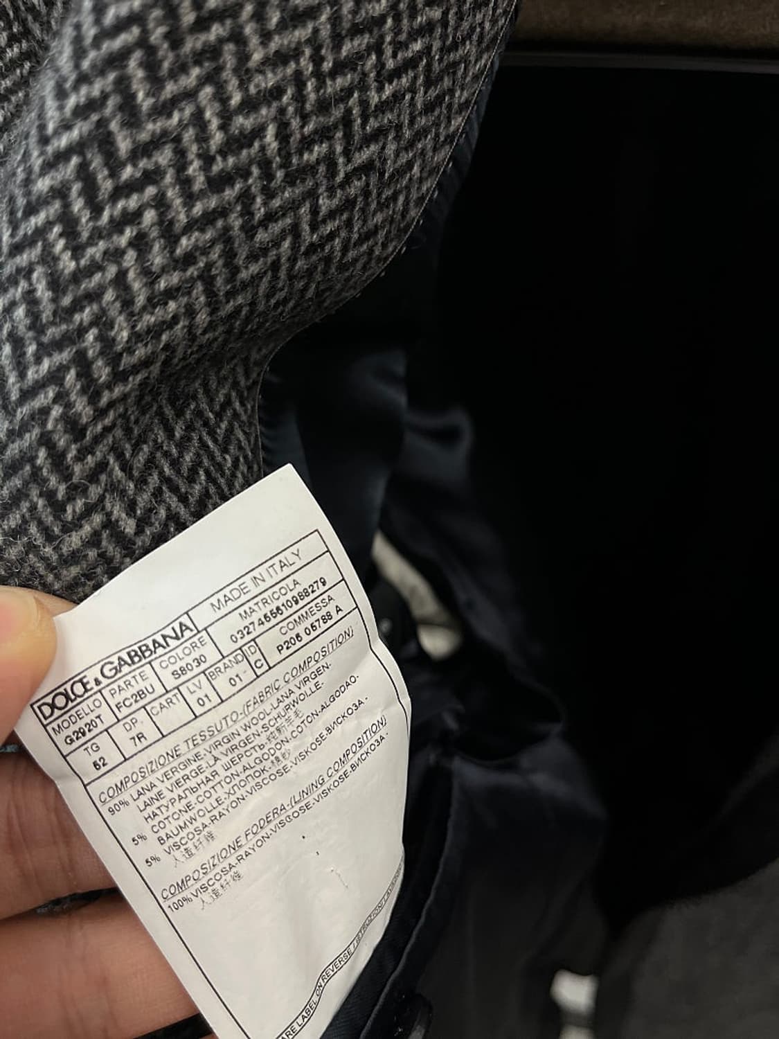 105) 돌체앤가바나 파이핑 헤링본자켓  상품이미지10