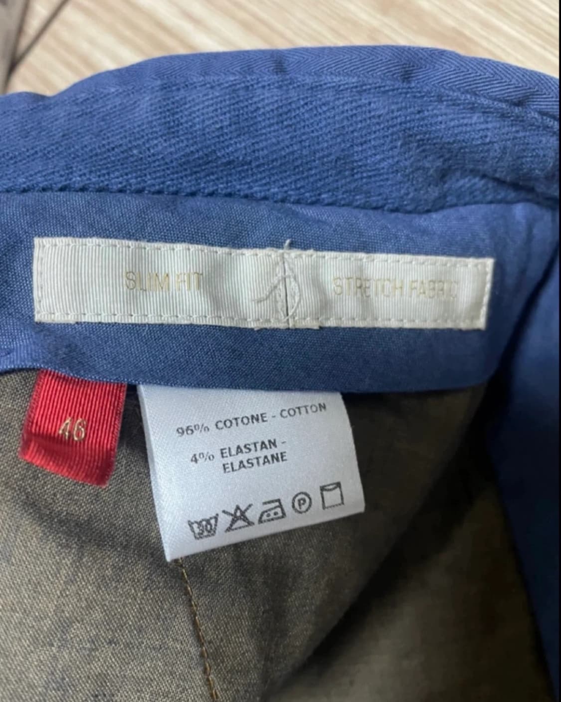 GTA 남성 네이비 슬림핏 치노 면바지 46 상품이미지5