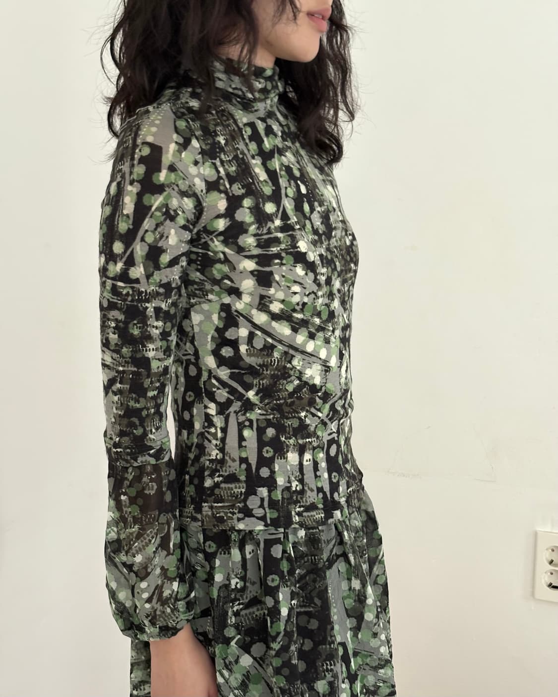 그린 유니크 원피스 상품이미지7