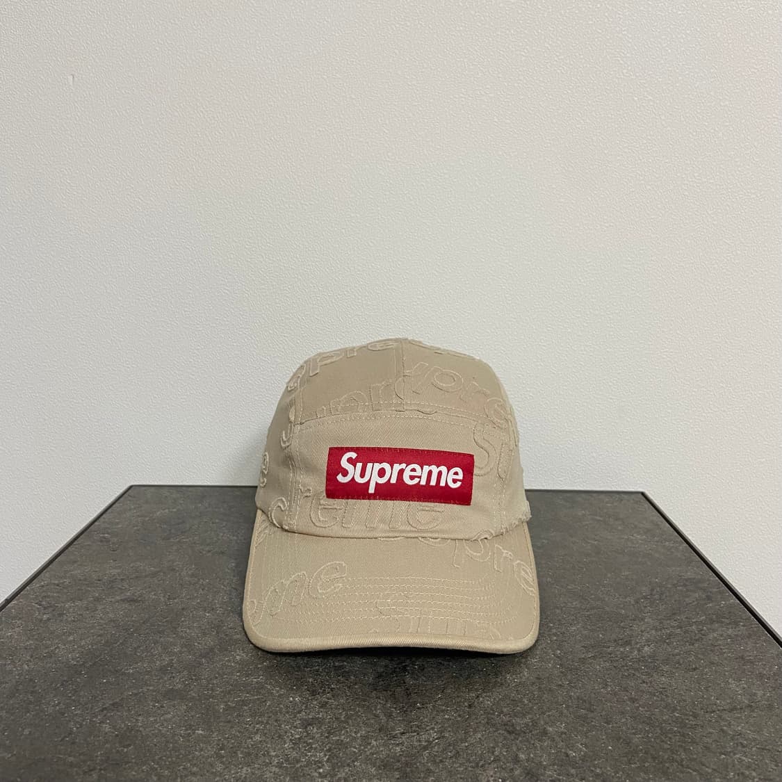 (OS) 슈프림 박스로고 캠프캡 모자 워시드 탄 상품이미지1