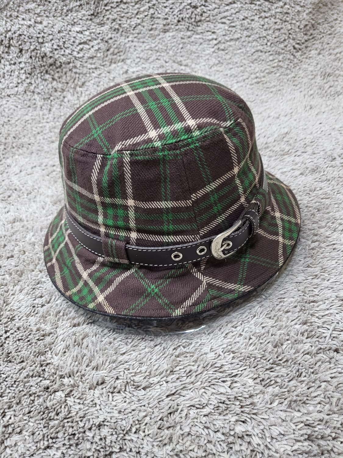 빈폴 체크 버킷햇 브라운 57 새제품급 상품이미지3