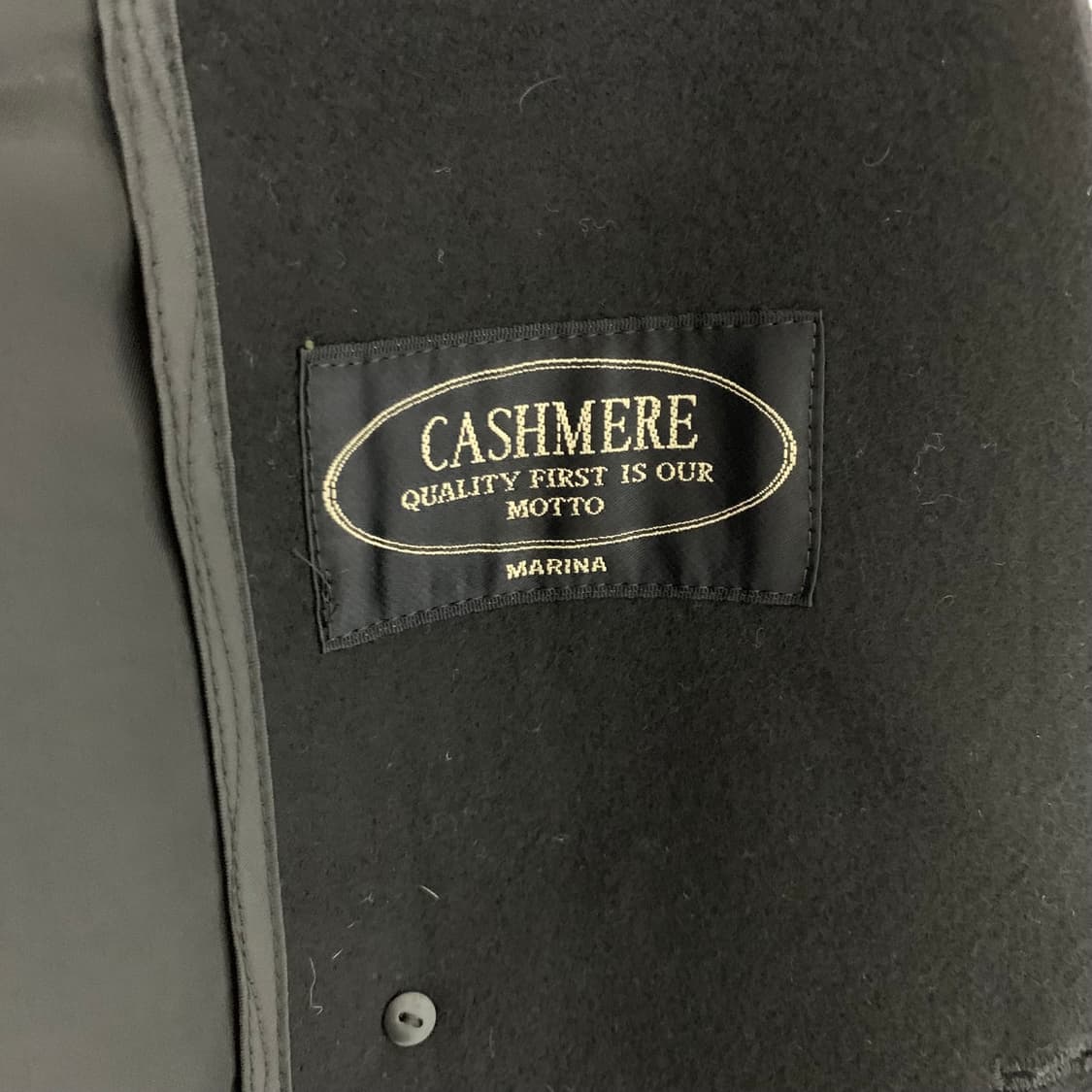 빈티지 캐시미어 100% 남녀공용 더블 버튼 블랙 롱 코트 상품이미지6