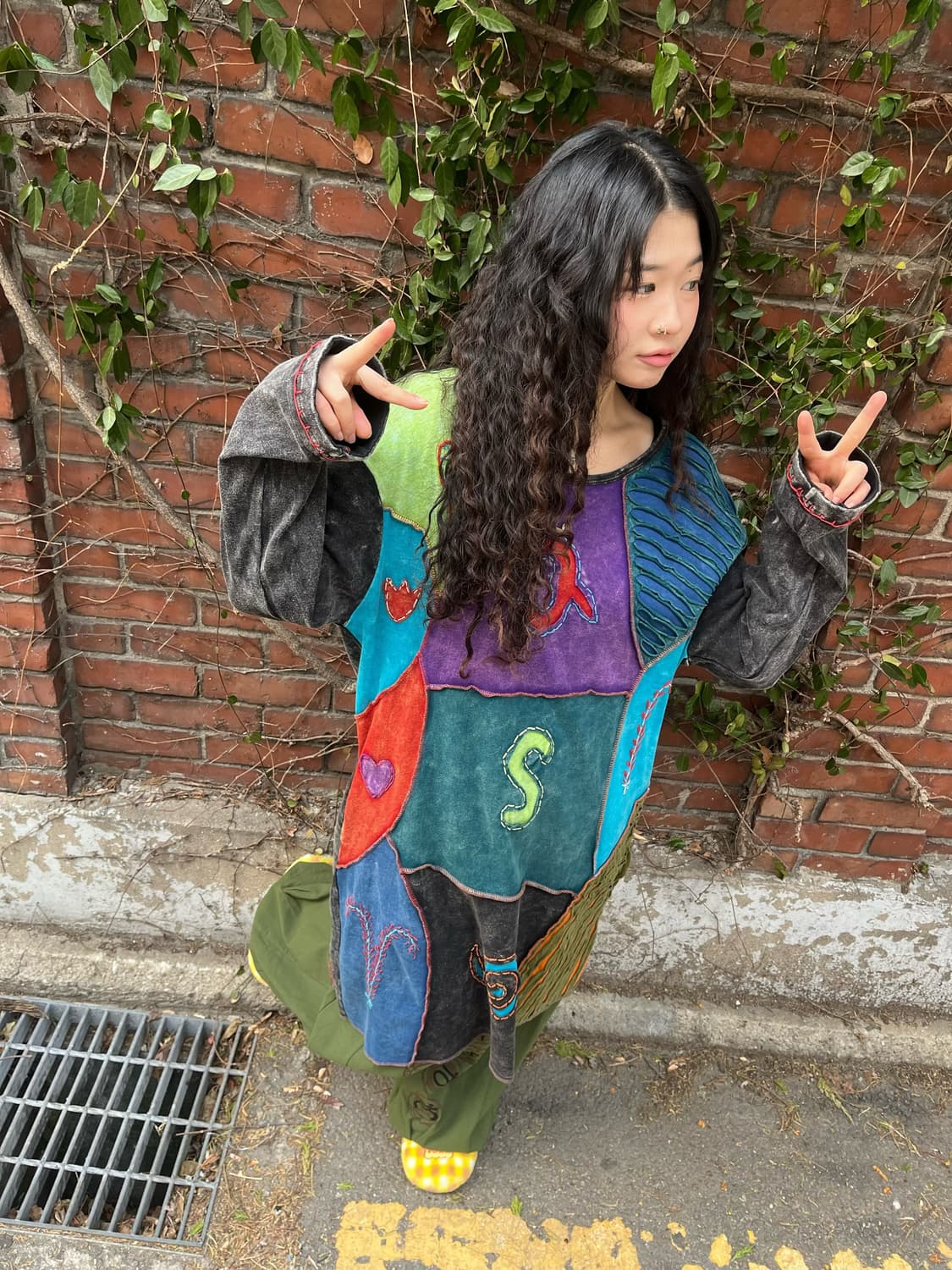 히피 패치워크 원피스 상품이미지1