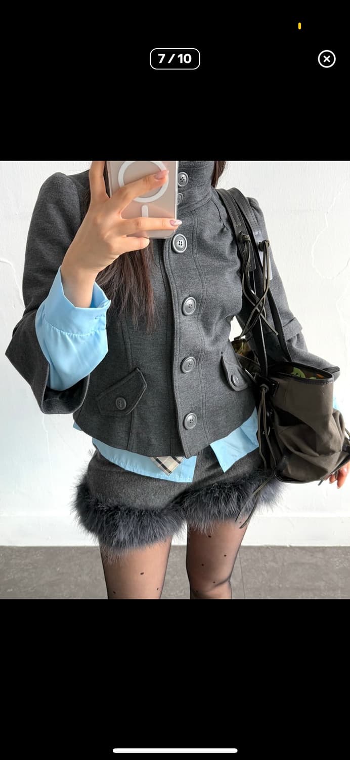 High neck half coat 상품이미지4