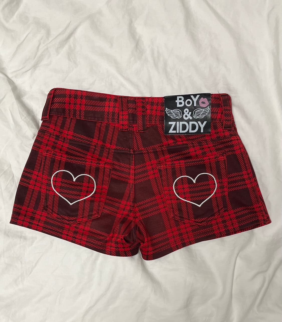 [ziddy / 나나 펑크깔] 레드체크 치마바지  상품이미지1