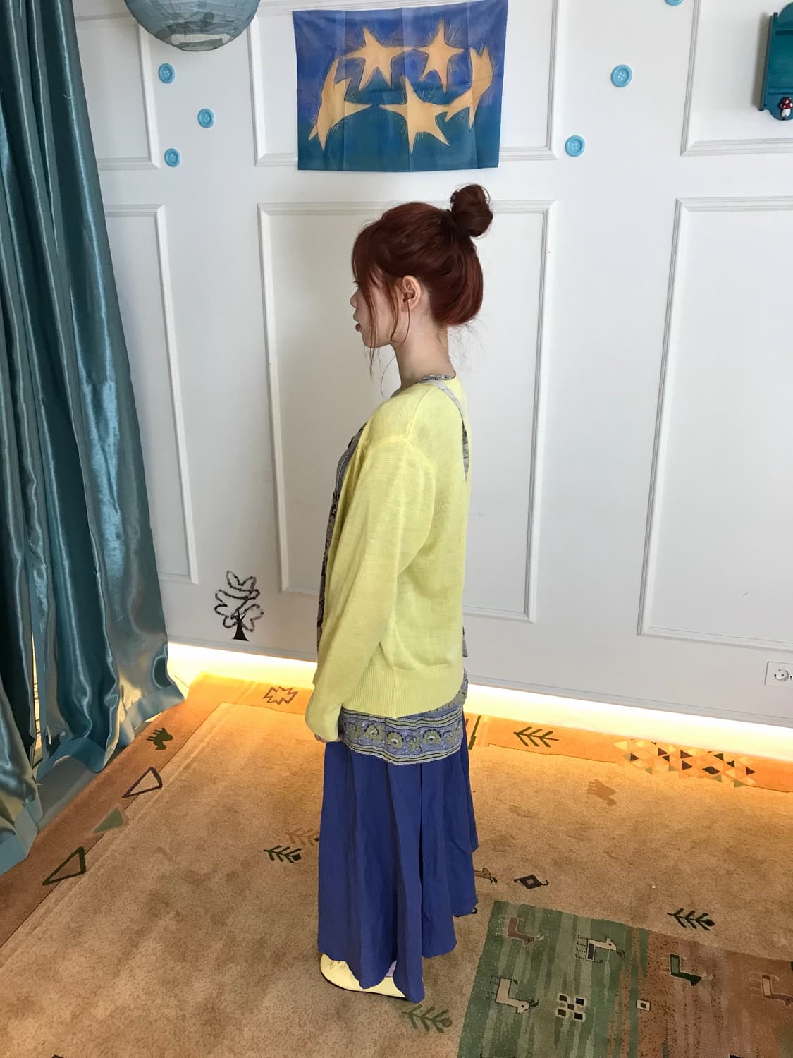 빈티지 모리걸 무드𖧧 믿고보는 옐로우 + 블루 조합💛💙 상품이미지2