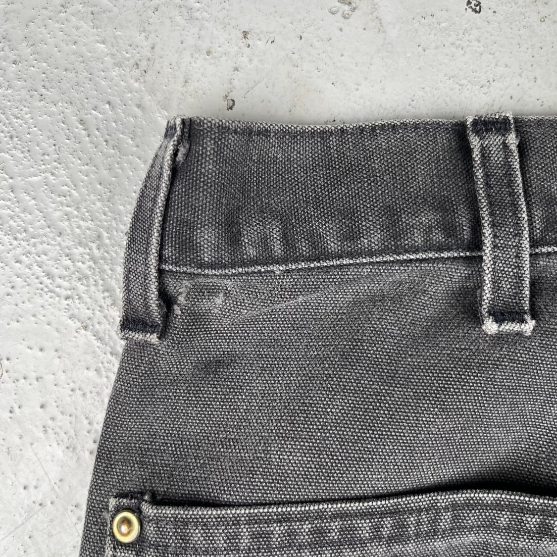 빈티지 칼하트 더블니B01 블랙 그레이 워크팬츠 상품이미지6