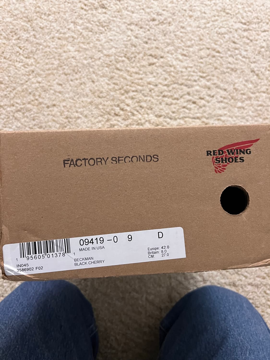 [미사용새상품] 레드윙 벡맨 9419 블랙 체리 9팩토리 세컨드 상품이미지10
