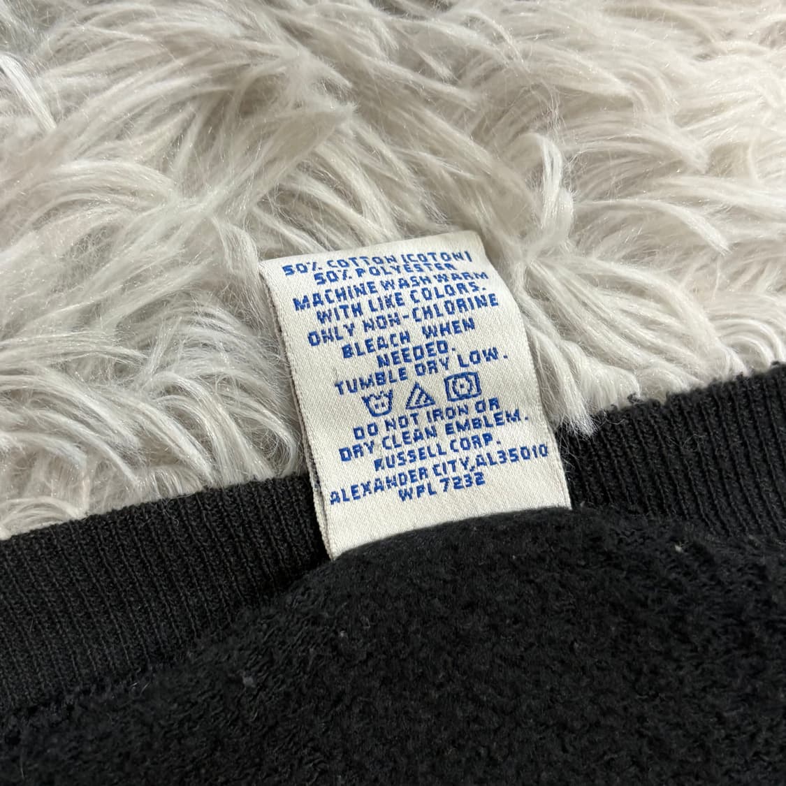 90s 러셀 스웻셔츠 맨투맨 faded 블랙 상품이미지5