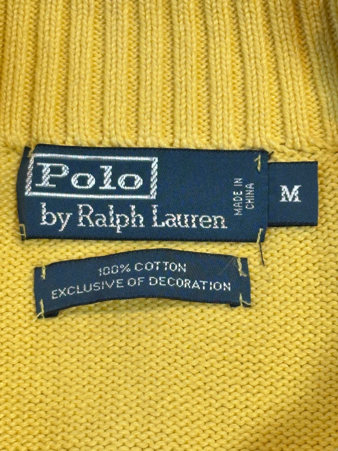 폴로 랄프로렌 블랙포니 하프 반집업 니트 옐로우 상품이미지6