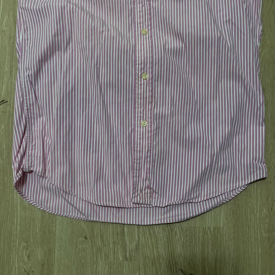 폴로 랄프로렌 핑크 스트라이프 반팔 셔츠 38 상품이미지5