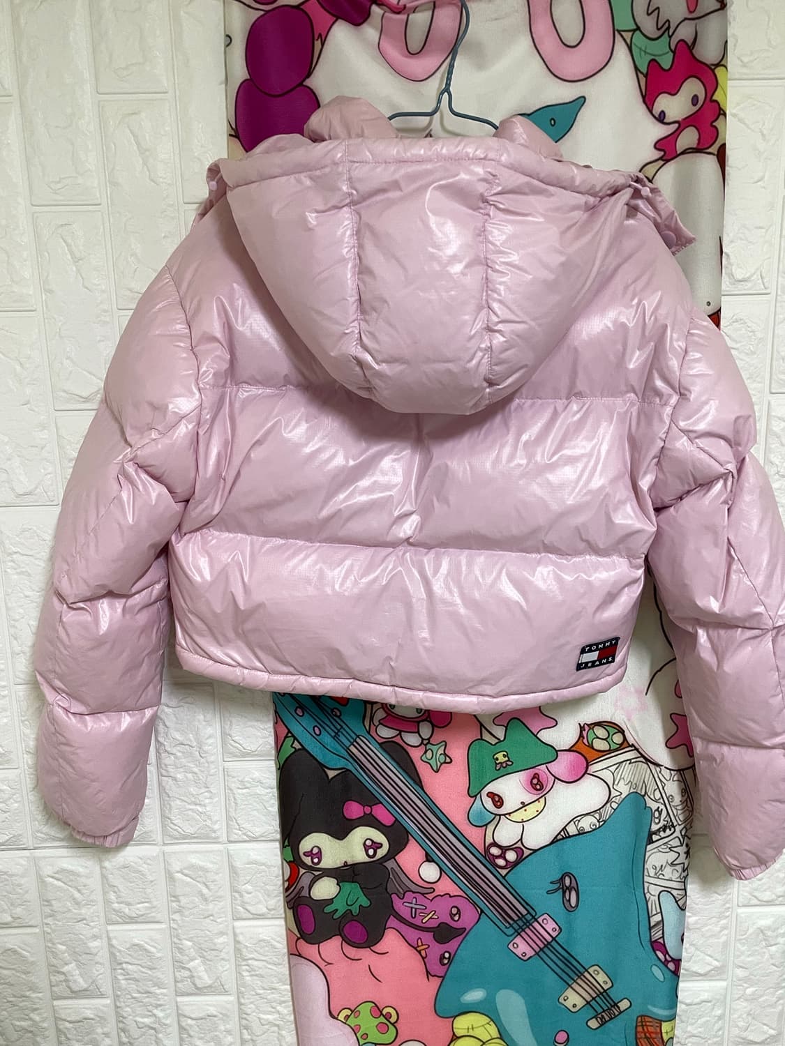 타미진스 크롭 핑크 숏패딩 상품이미지3