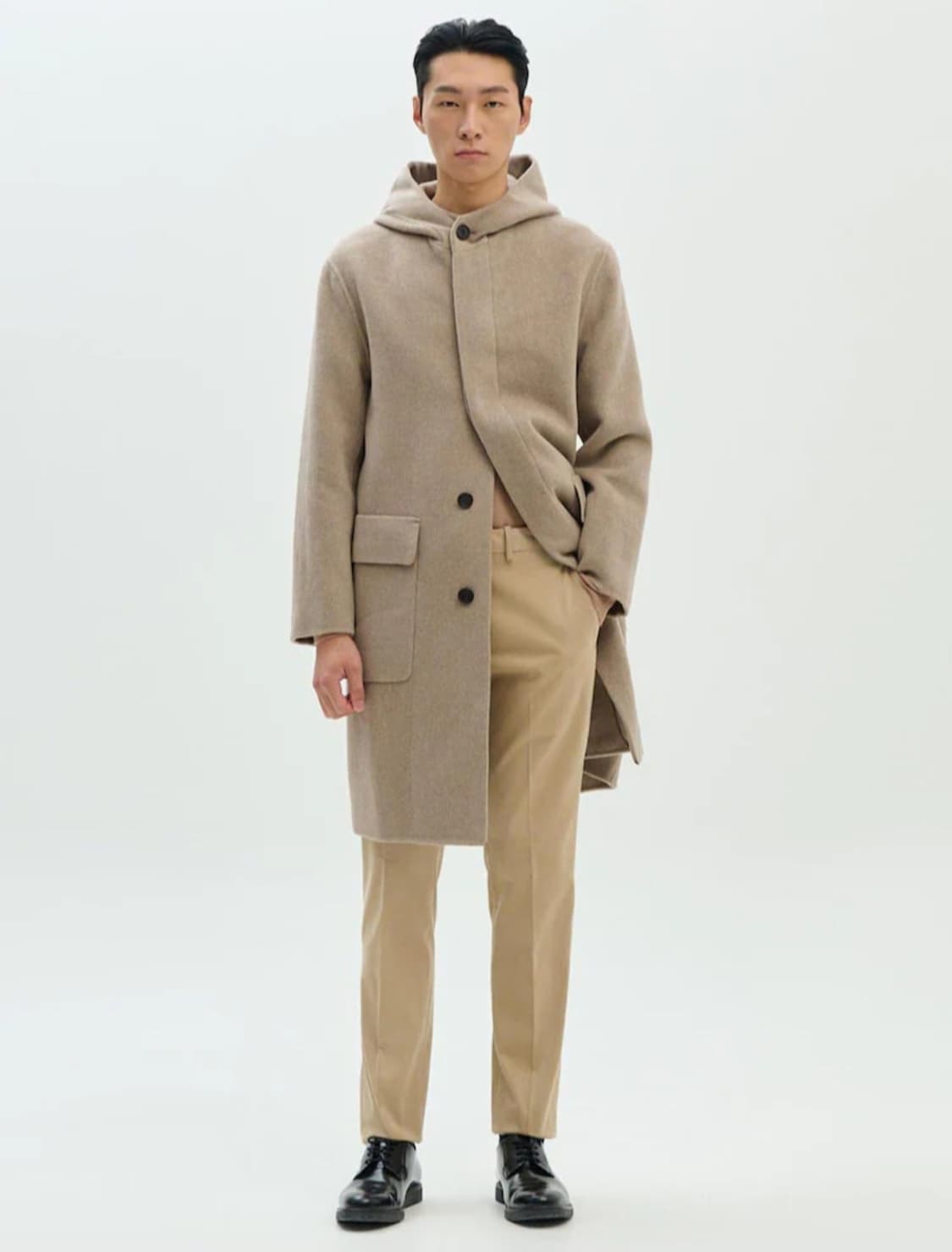 띠어리 캐시미어100 후드 코트 남성M 상품이미지10