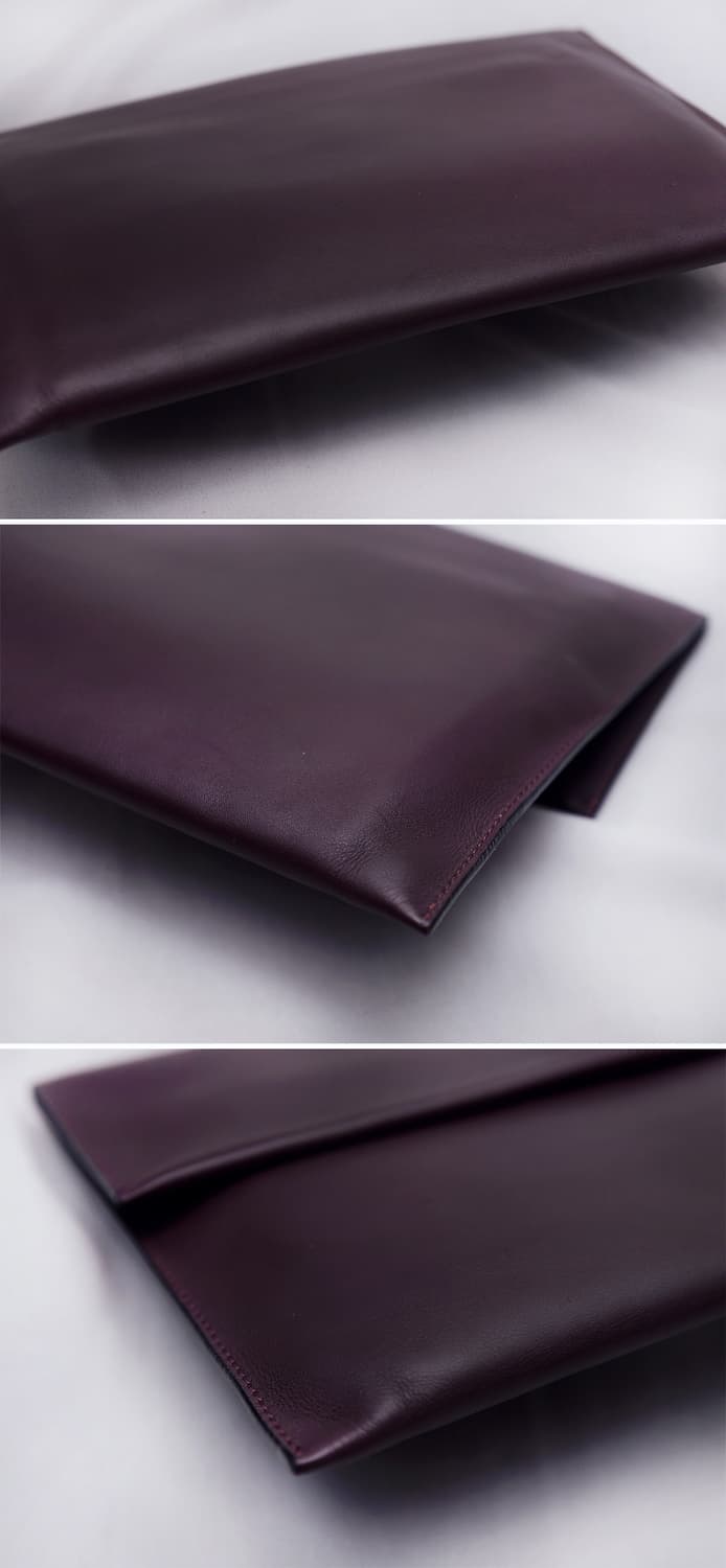 마르니 (MARNI) 버건디 나파레더 카프스킨 플랩 클러치백 상품이미지7