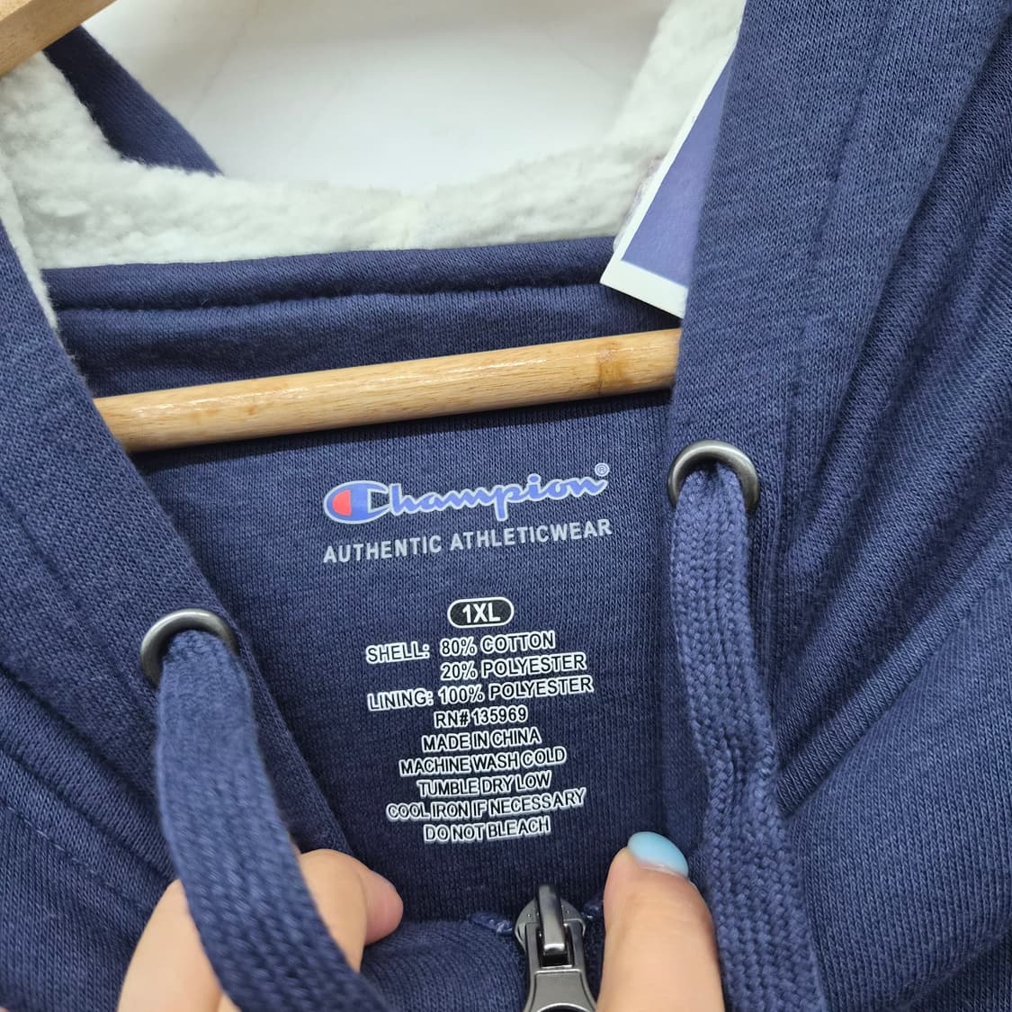 챔피온 네이비 후드 집업 남성 XL 상품이미지3