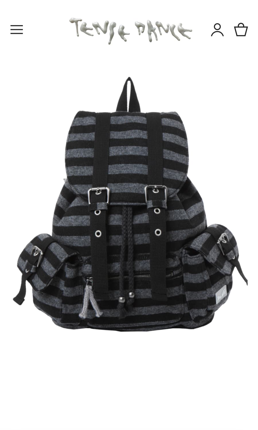 탠스댄스Wool stripe backpack_black 상품이미지1