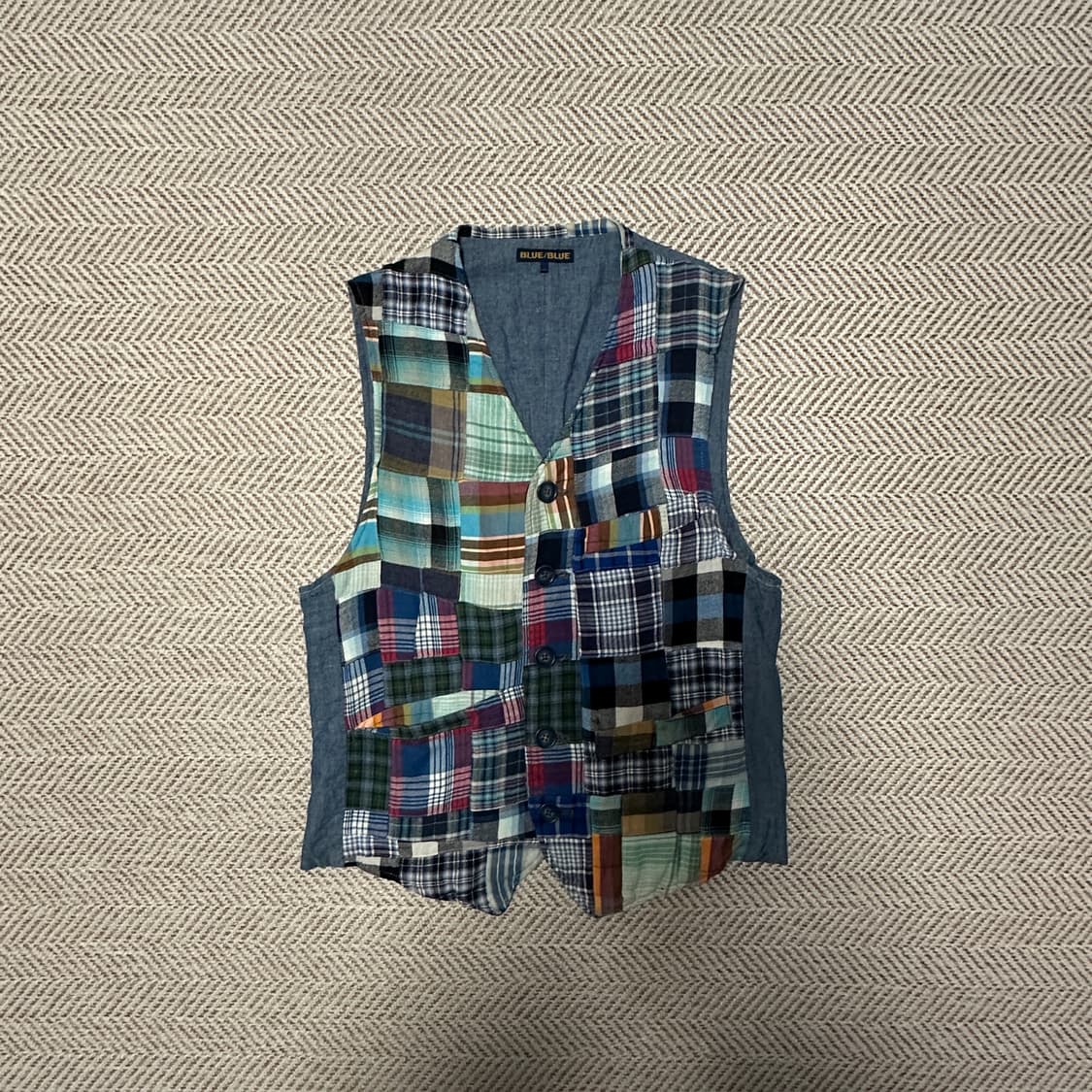 BLUE BLUE japan patchwork vest 상품이미지1