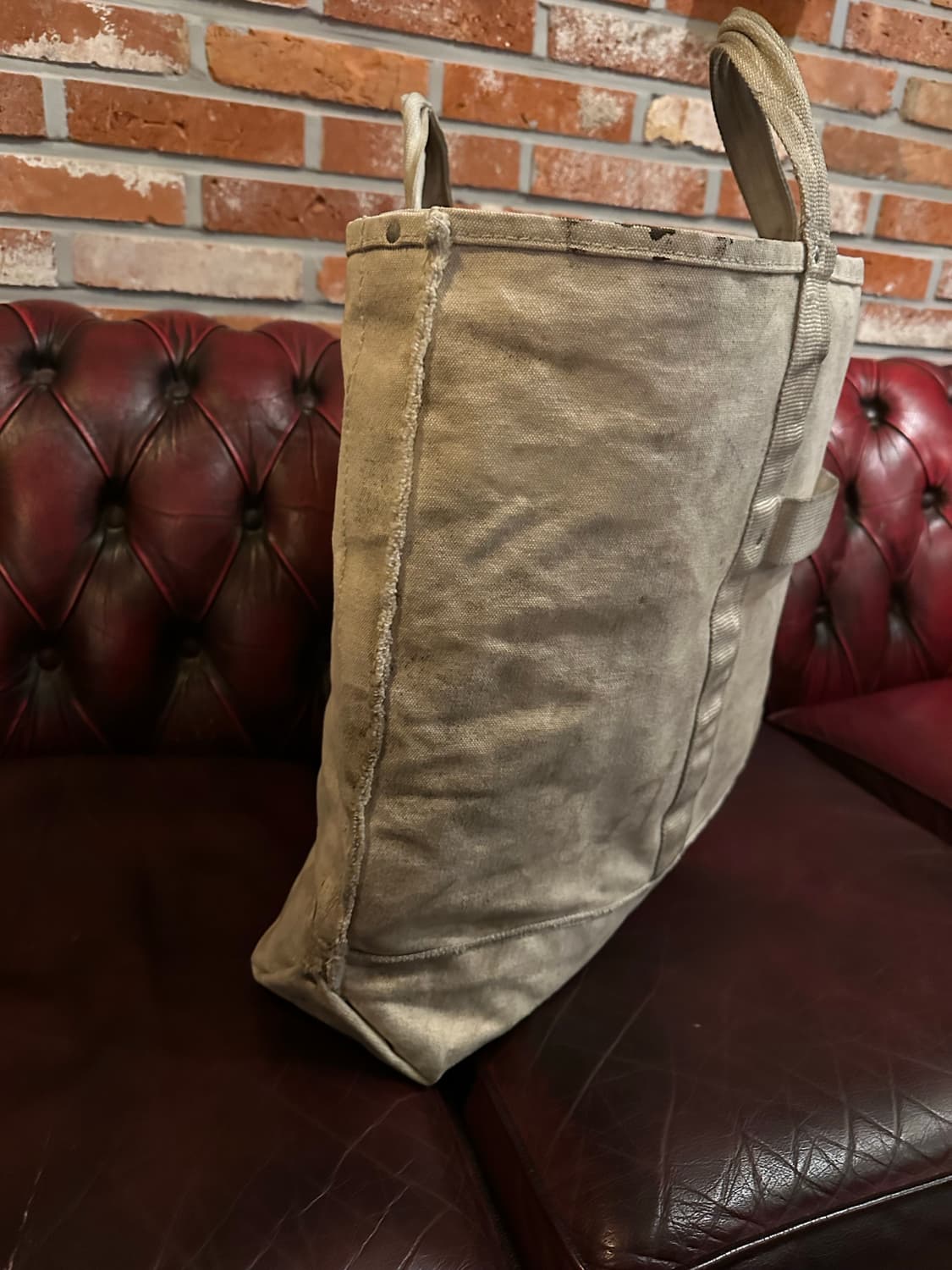50s USA Vintage Canvas Coal Bag 상품이미지3
