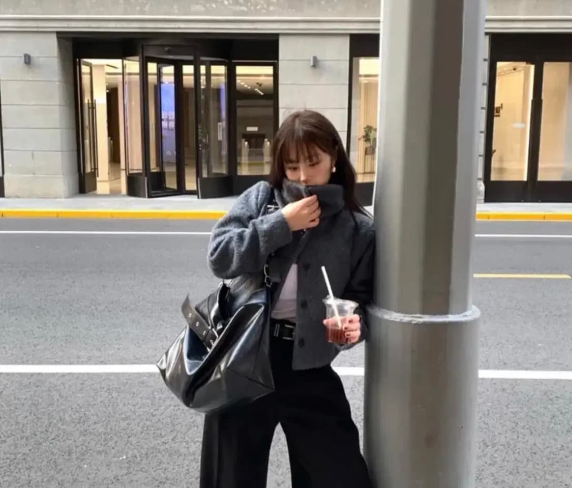 하이원스 2온스 모헤어 하이넥 투웨이 자켓 상품이미지1