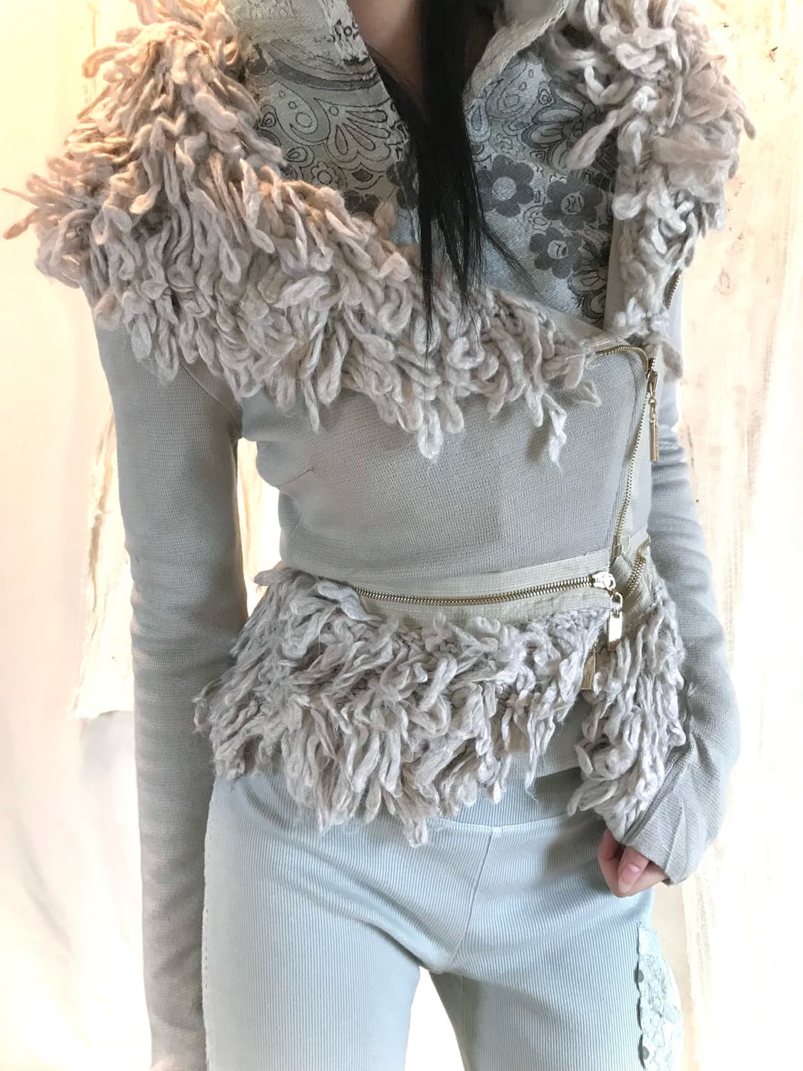 Y2k fur detail jacket 상품이미지1