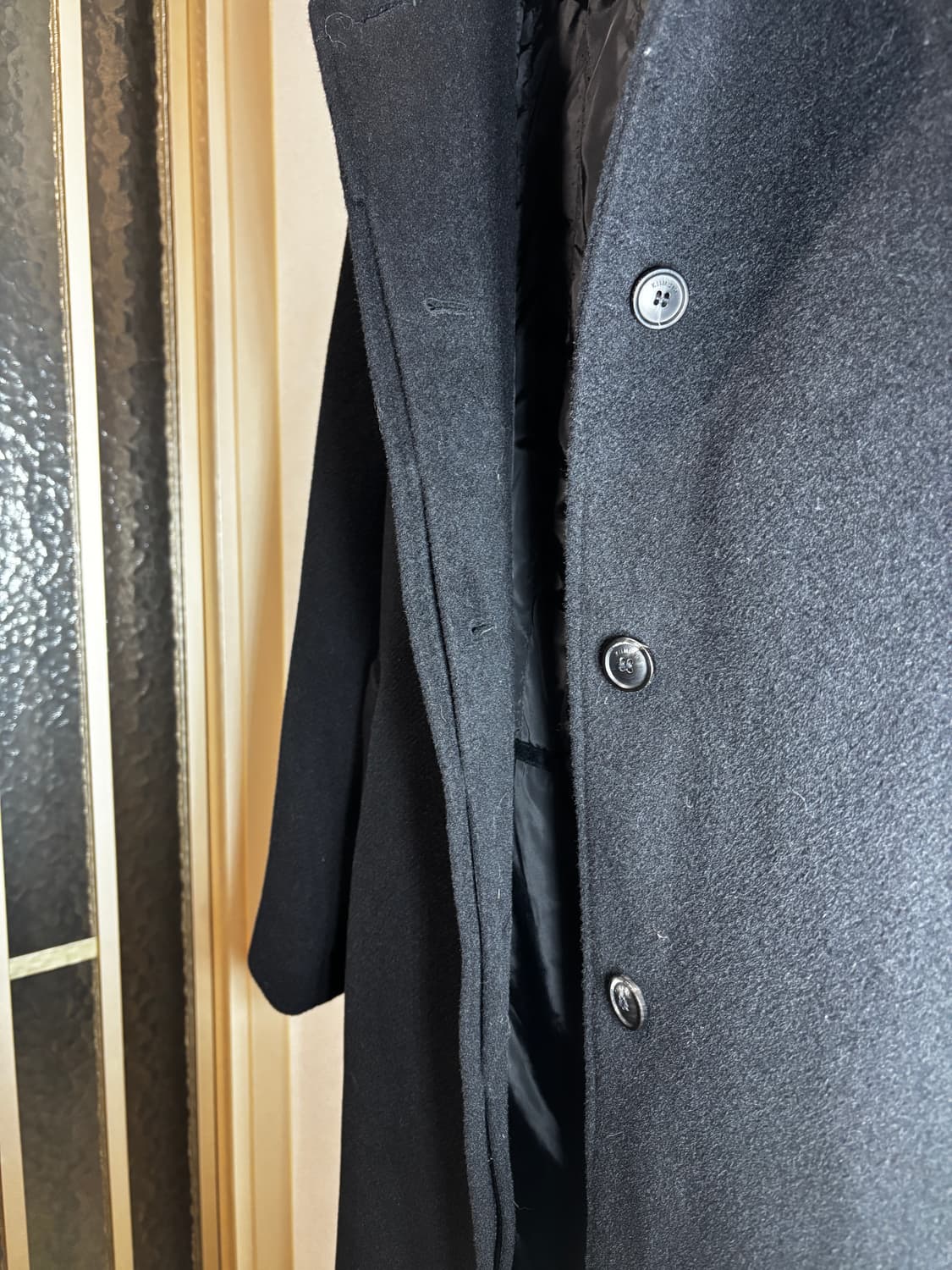 택포/A+급) KIIMUIR 울 캐시미어 블렌드 발마칸 코트 블랙 상품이미지9