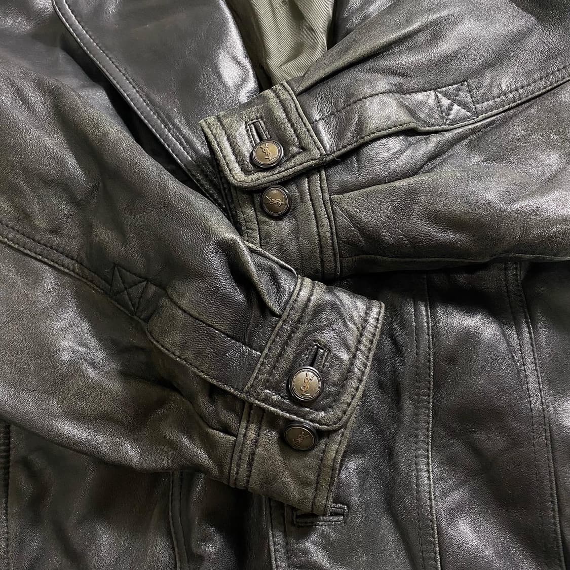 이브 생 로랑 산양가죽 자켓  상품이미지3