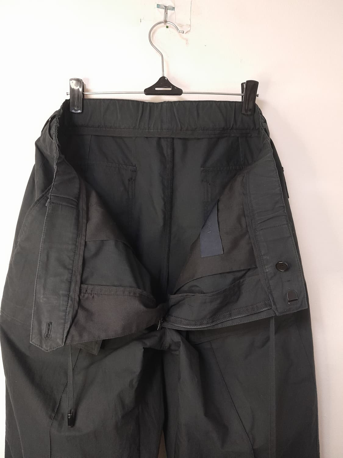 준지 블랙 드로우스트링 코튼팬츠 48/32" 상품이미지6