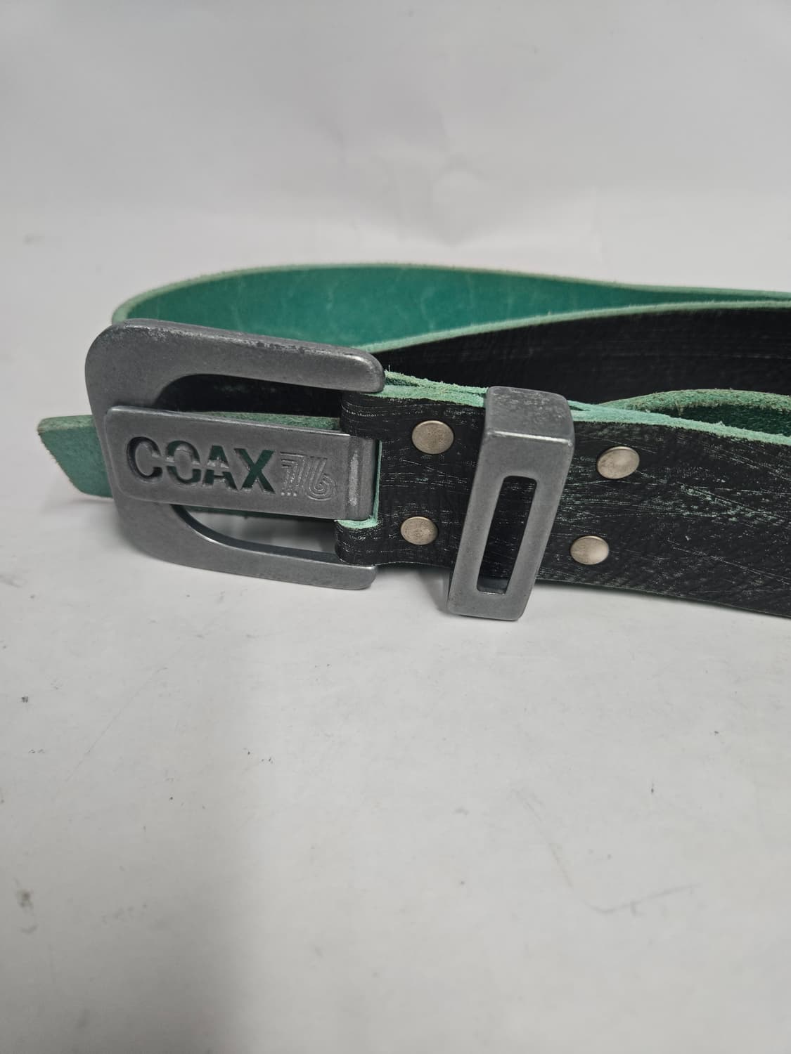 COAX76 그린 빈티지 가죽 벨트 상품이미지5