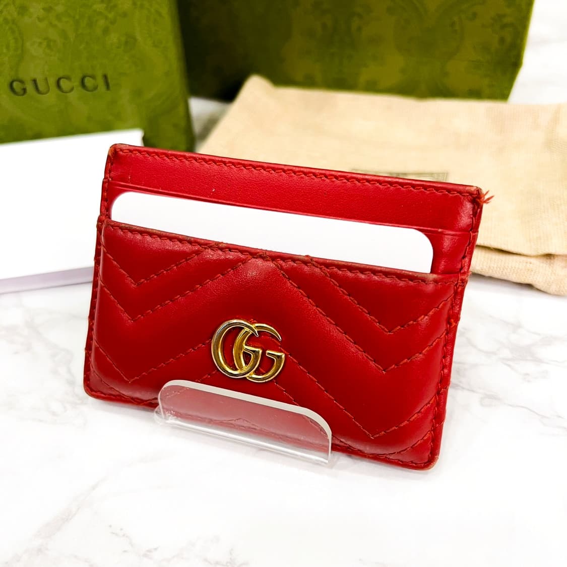 구찌 GG 마몬트 카드지갑 레드 상품이미지3