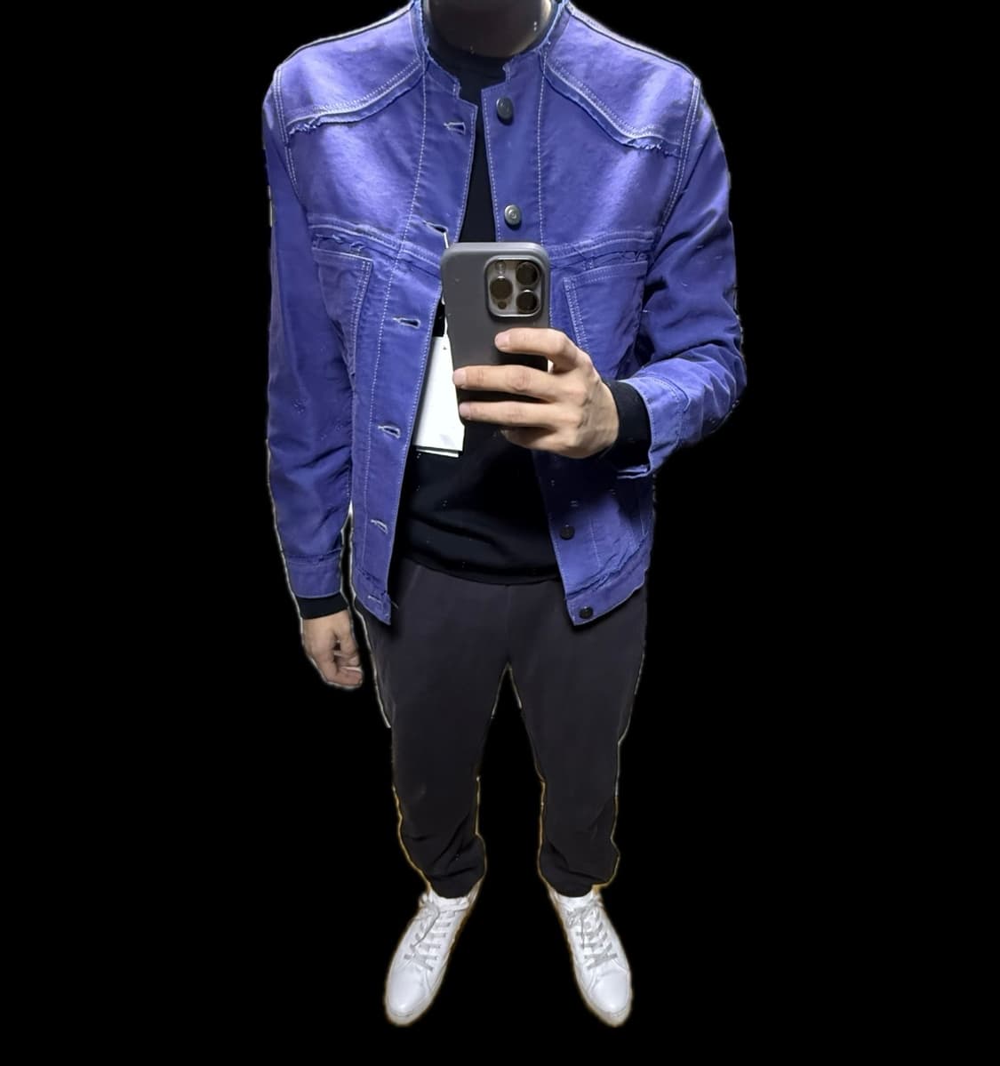 메종 마르지엘라 몰스킨 카라리스 디스트레스드 트러커 블루종 자켓 L 상품이미지8