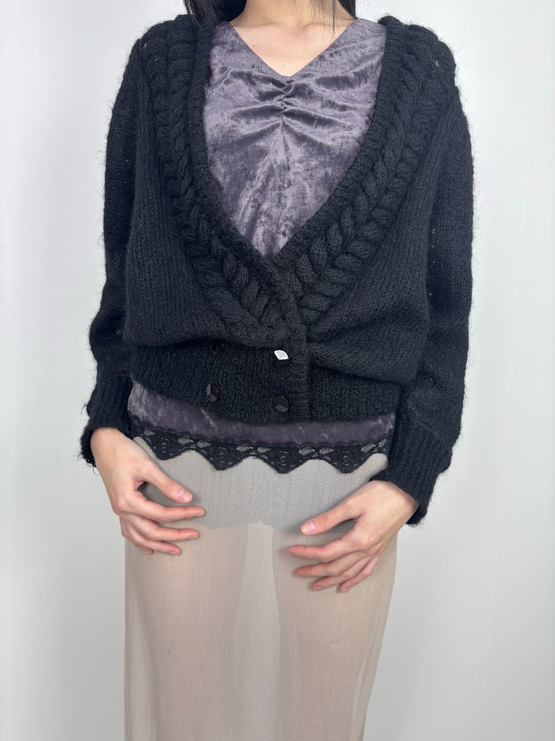 PURPLE VELVET LACE SLEEVELESS 상품이미지6