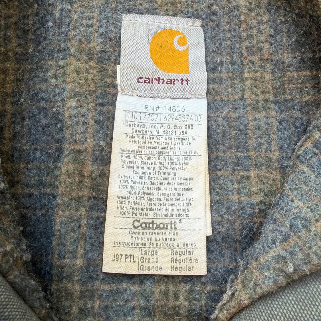 빈티지 칼하트 J97 PTL 디트로이트 L 상품이미지9