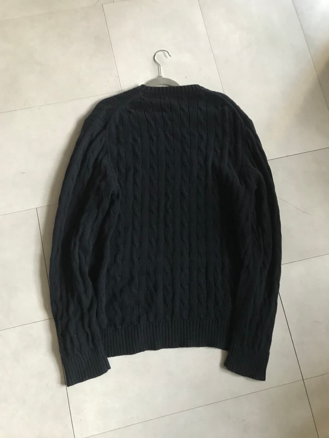 폴로 블랙 케이블 루즈핏 니트 상품이미지9