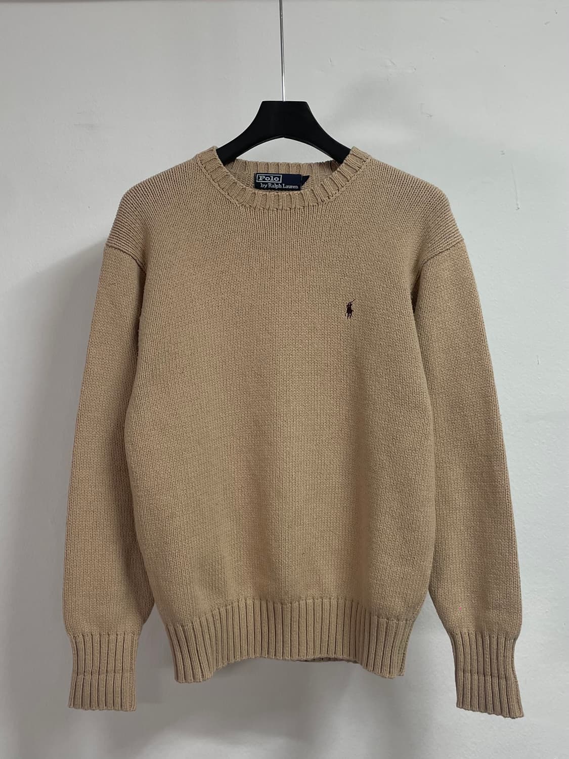 폴로 랄프로렌 베이지 헤비 코튼 니트 (on.546) 상품이미지1
