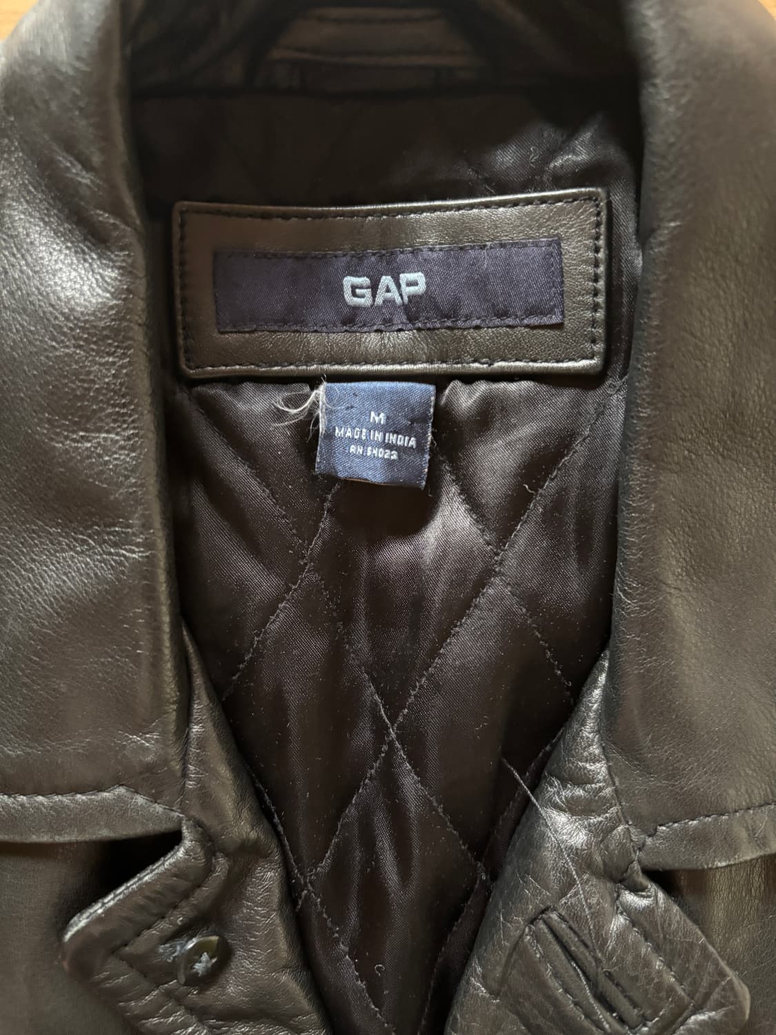 90s gap leather carcoat 상품이미지2