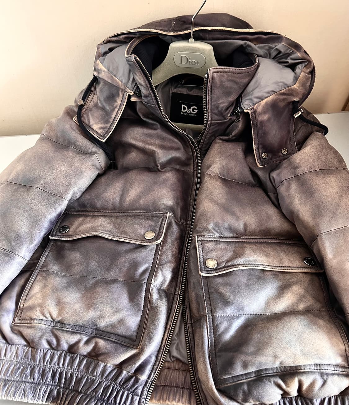 돌체앤가바나 워싱 가죽 패딩 상품이미지9