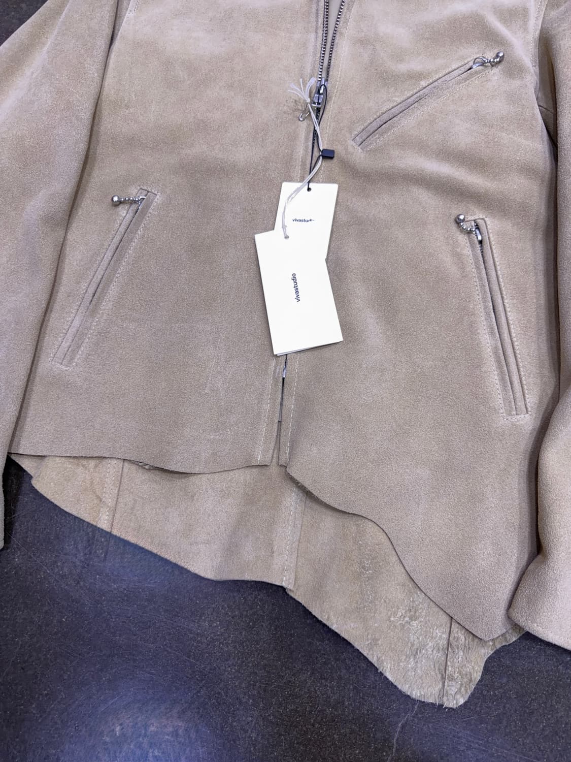 비바스튜디오 언발란스 스웨이드 싱글 라이더자켓 M 상품이미지8