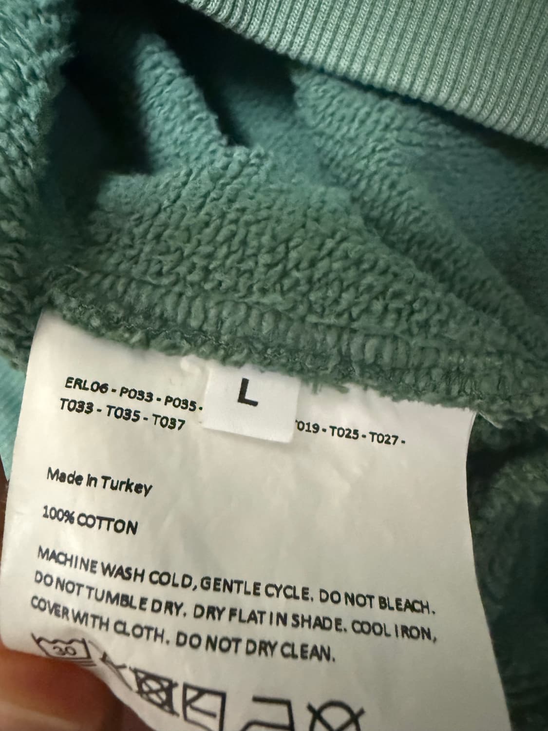 ERL 크롭 후드집업 그린 상품이미지4